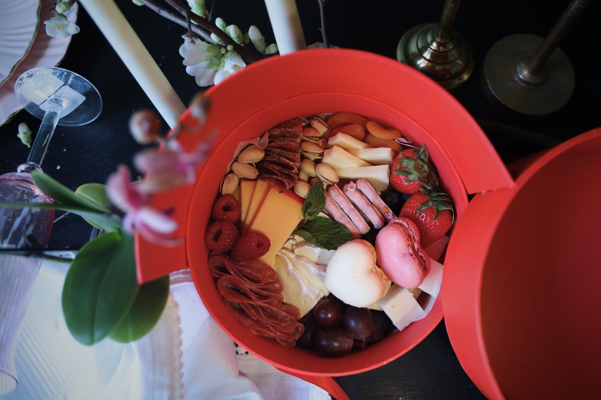 Valentine Flower Charcuterie Gift Set