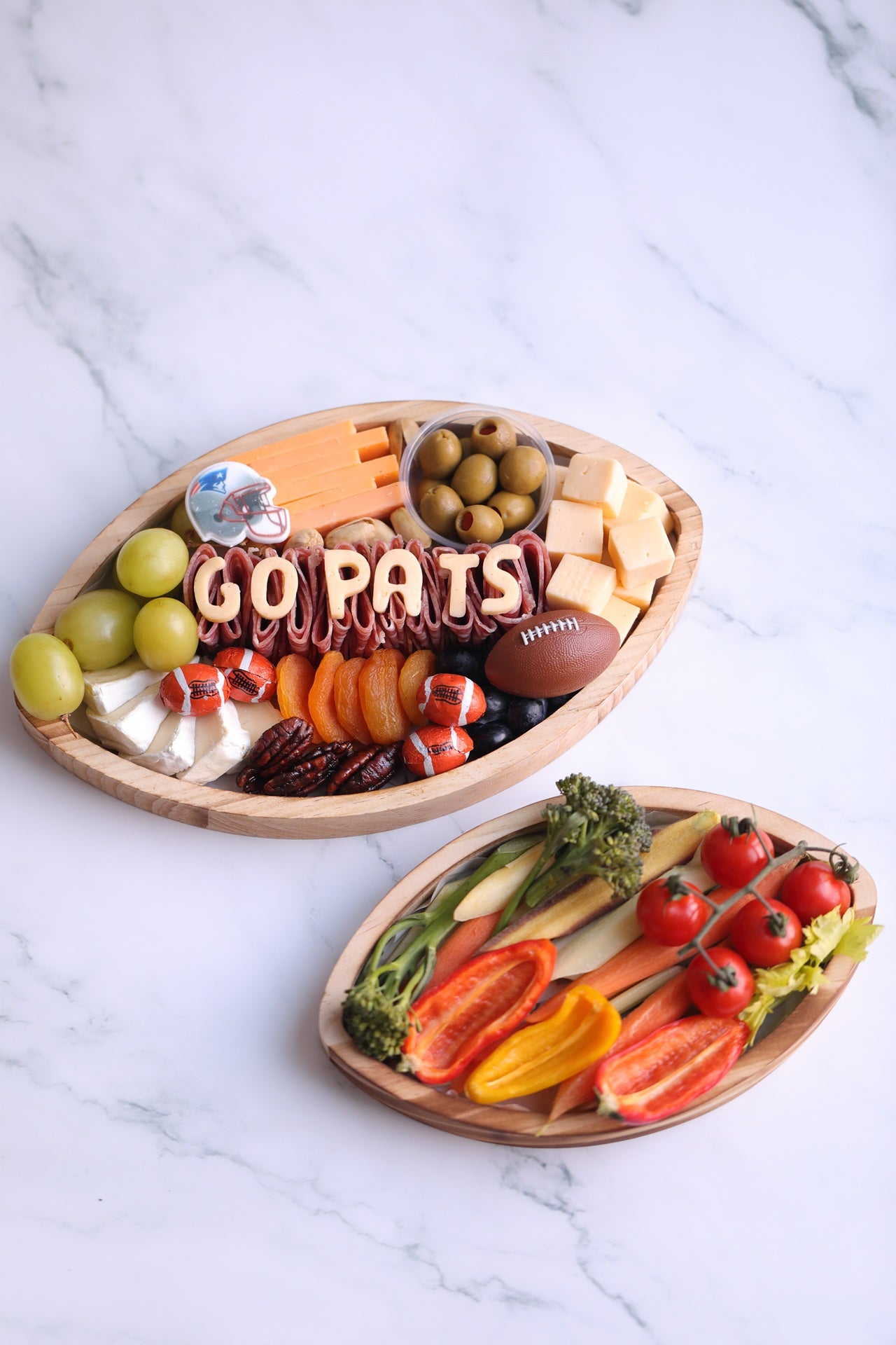 Football-themed Charcuterie and Veggie Board