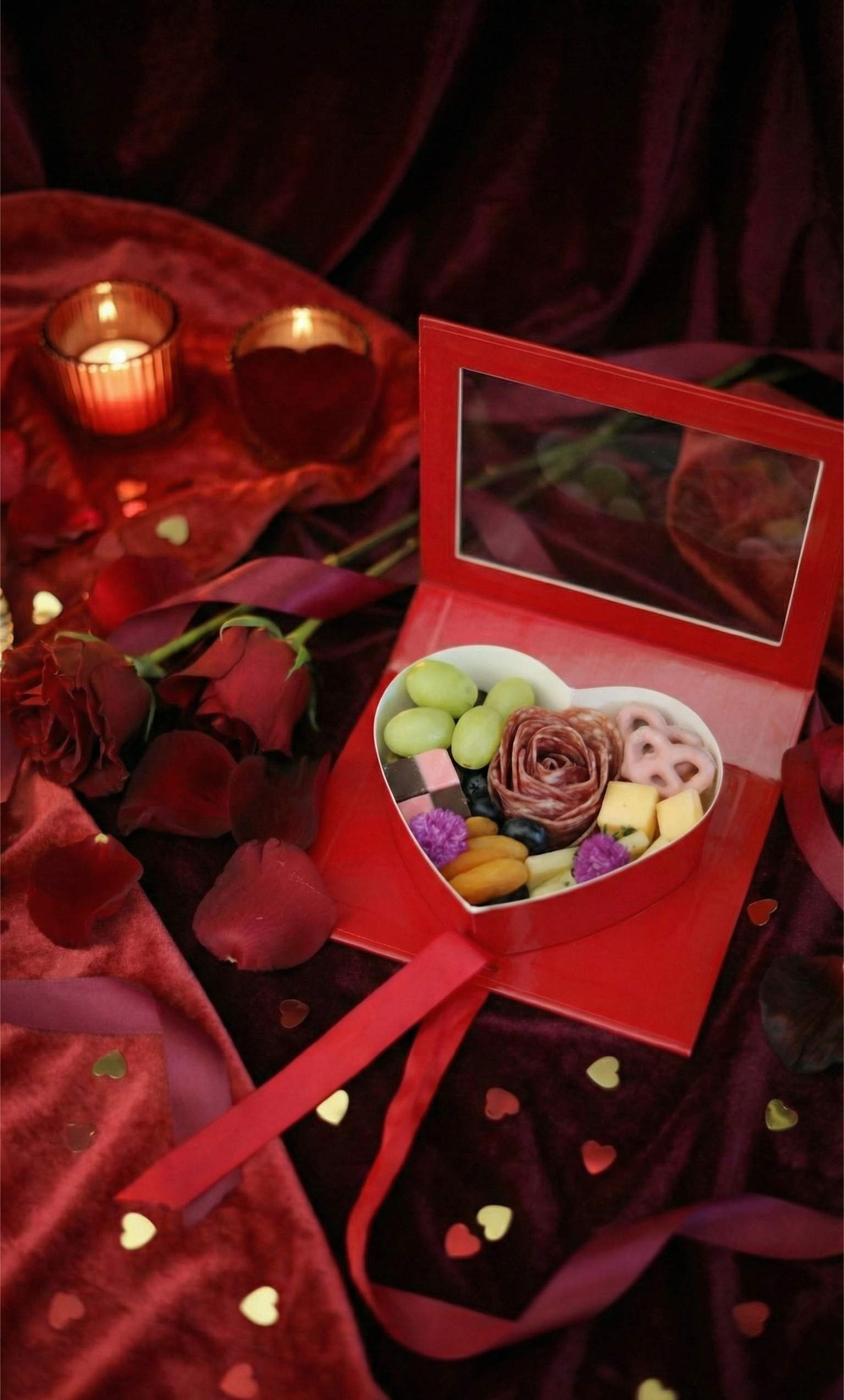 Heart Shaped Charcuterie Box